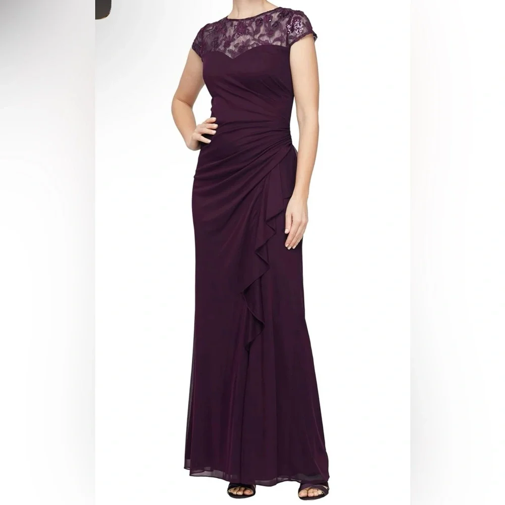 ! NWT. Alex Evenings Womens Long Length Dress - Picture 1 of 16